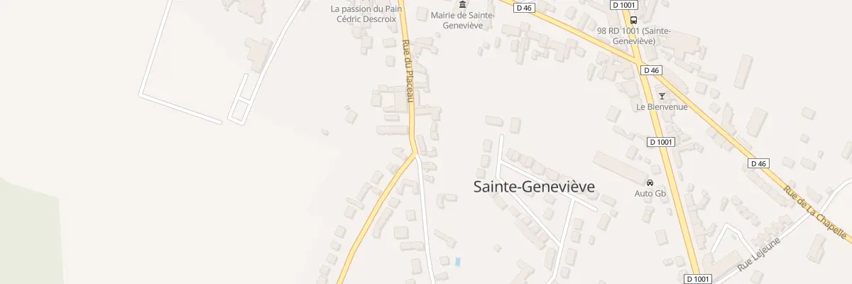 Plan du 13 Rue du Placeau à Sainte-Geneviève
