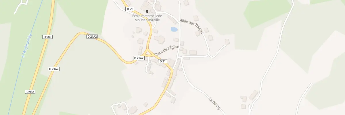 Plan du 2 Pl de l’Eglise à Moutier-Rozeille