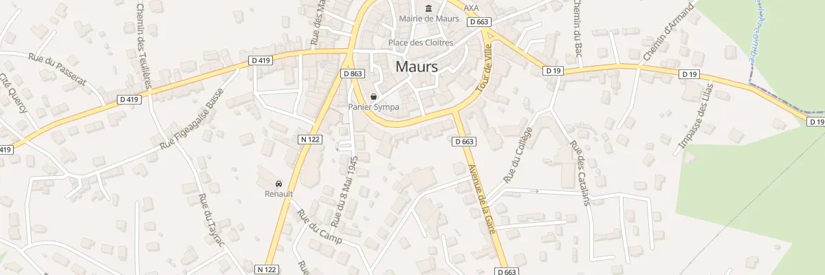 Plan du 62 Tour de Ville à Maurs