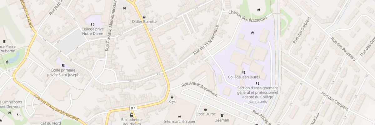 Plan du 97 Rue du Onze Novembre à Bourbourg