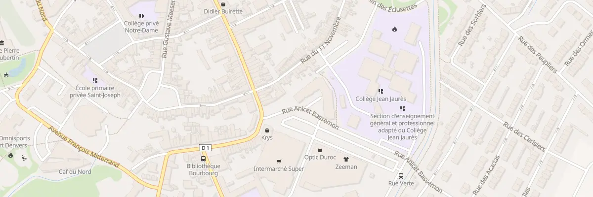 Plan du 3 Rue Anicet Bassemon à Bourbourg