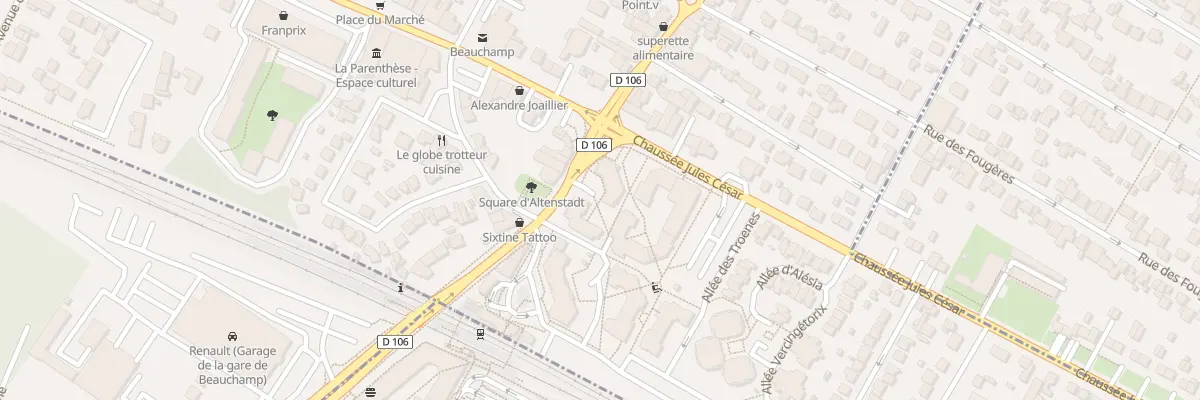 Plan du 10 Av de la Gare à Beauchamp