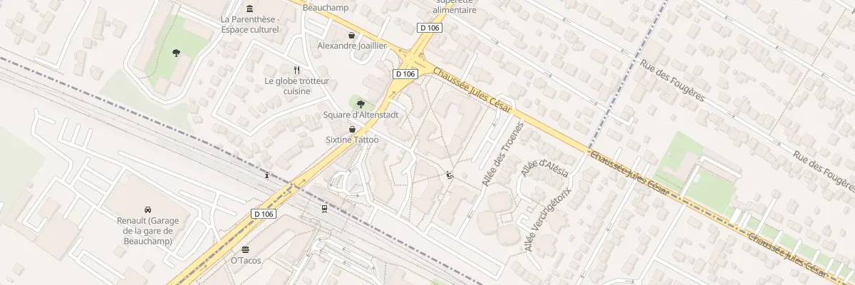 Plan du 20 Av de la Gare à Beauchamp