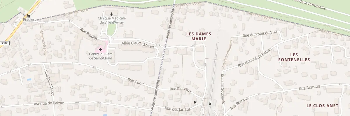 Plan du 7 Rue des Dames Marie à Sèvres