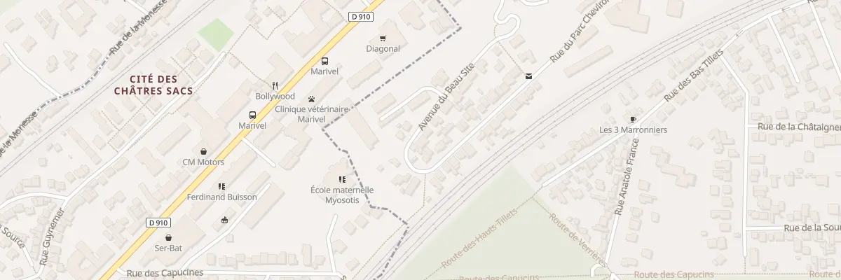 Plan du 25 Av du Beau Site à Sèvres