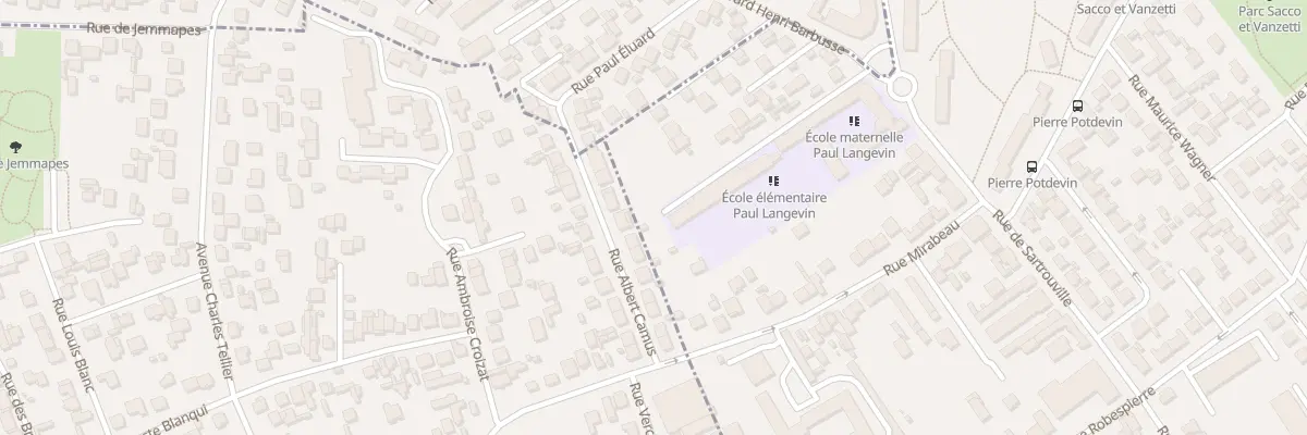 Plan de la Rue Mirabeau à Bezons