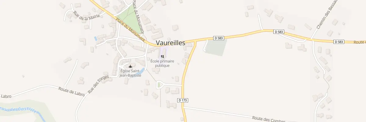 Plan du 64 Rte de Vaureilles à Vaureilles