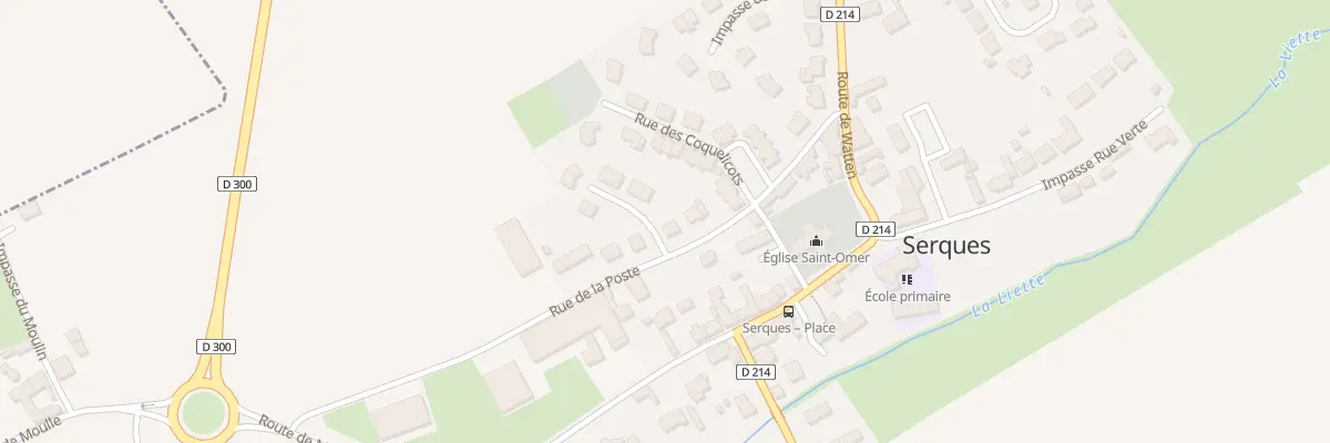 Plan du 10 Rue de la Poste à Serques