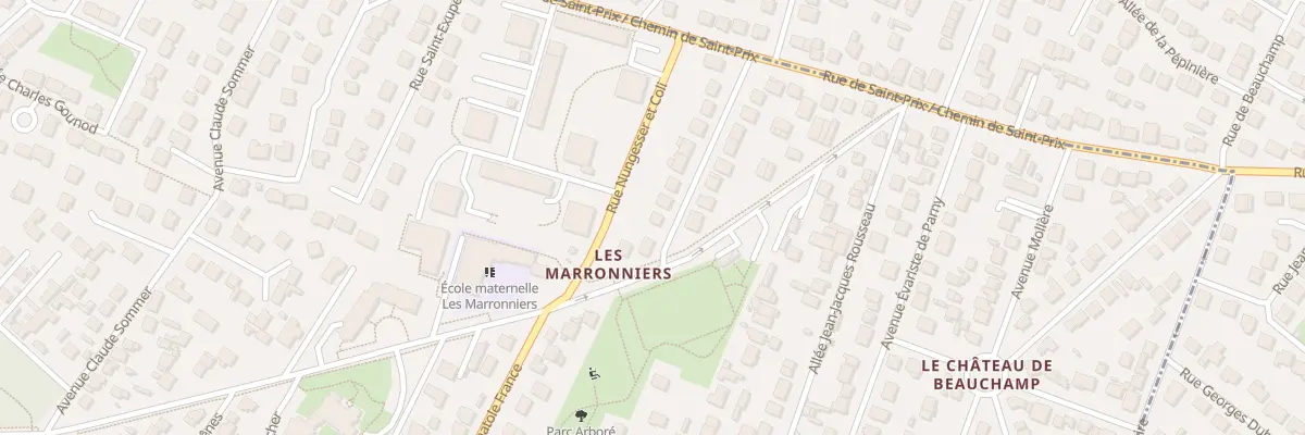Plan du 3 Av Jean Mermoz à Beauchamp