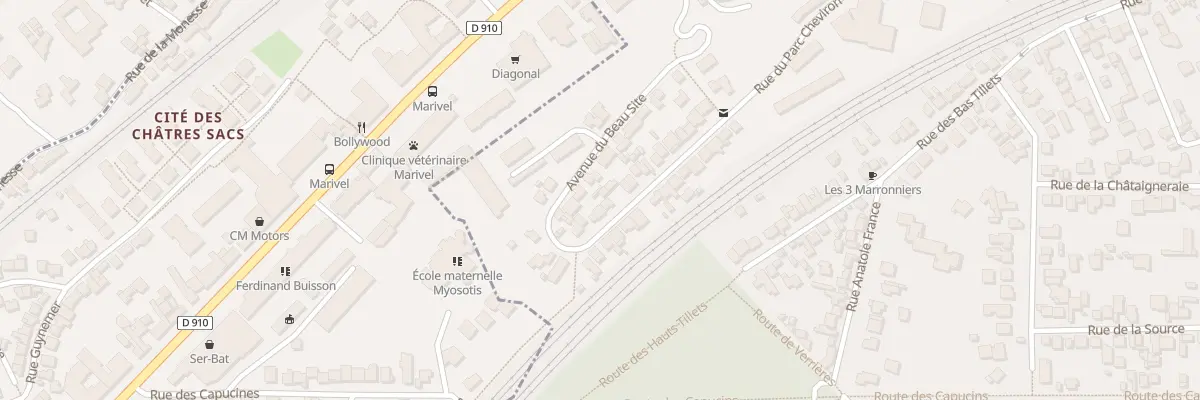 Plan du 33B Av du Beau Site à Sèvres