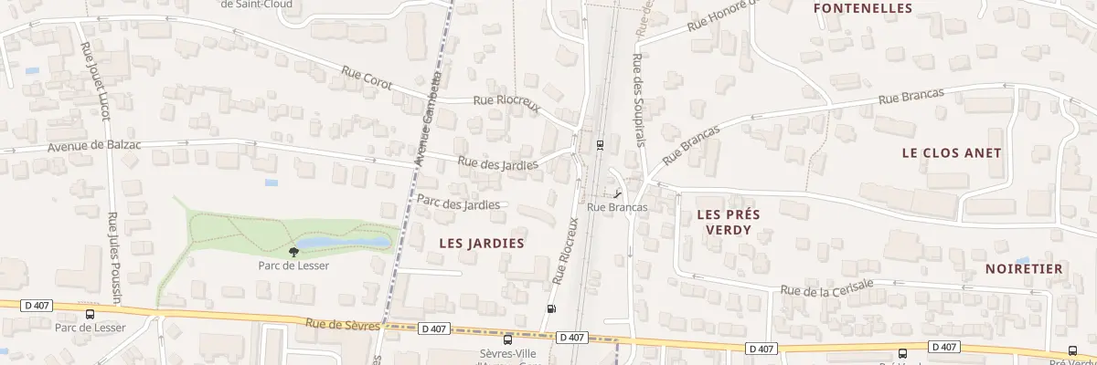 Plan du 1 Rue des Jardies à Sèvres