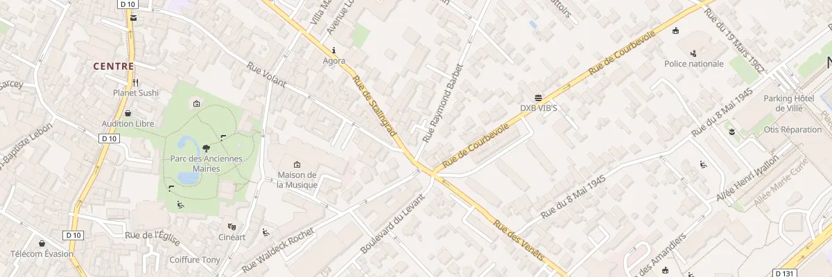 Plan du 1 Rue Raymond Barbet à Nanterre