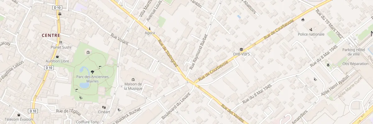 Plan du 2 Rue de Stalingrad à Nanterre