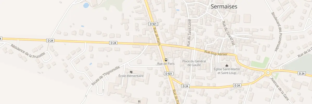 Plan du 25 Rue de Paris à Sermaises