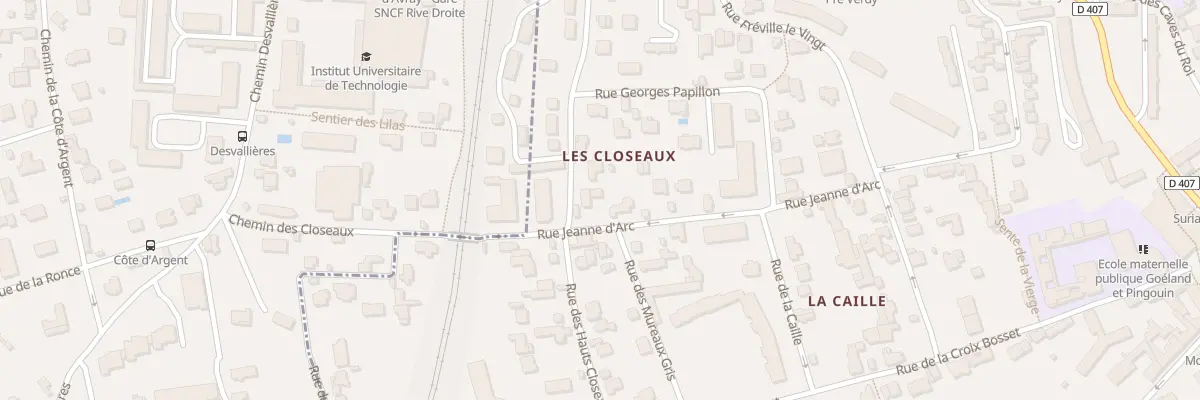 Plan du 18B Rue Jeanne d’Arc à Sèvres
