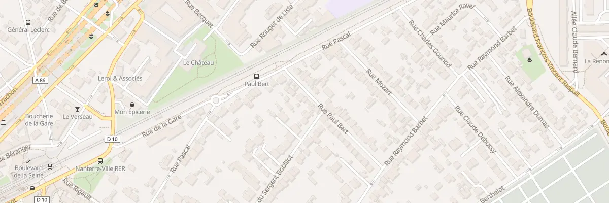 Plan du 12 Rue Paul Bert à Nanterre