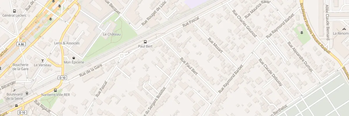 Plan du 14 Rue Paul Bert à Nanterre