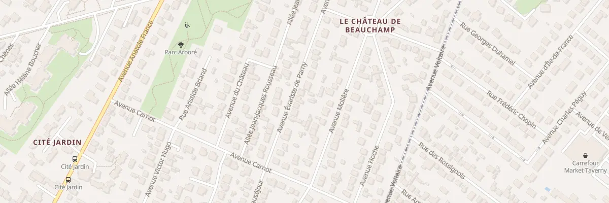 Plan du 16 Av Evariste Parny à Beauchamp