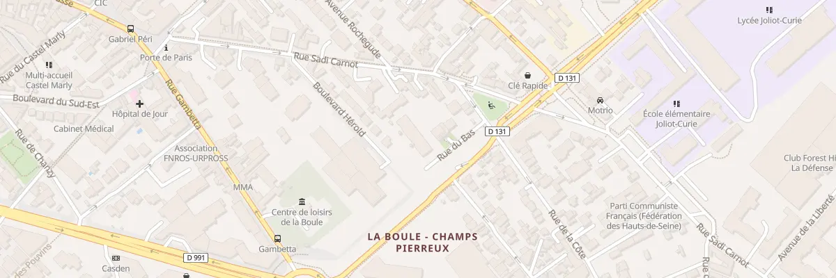 Plan du 630V Rue du Bas à Nanterre