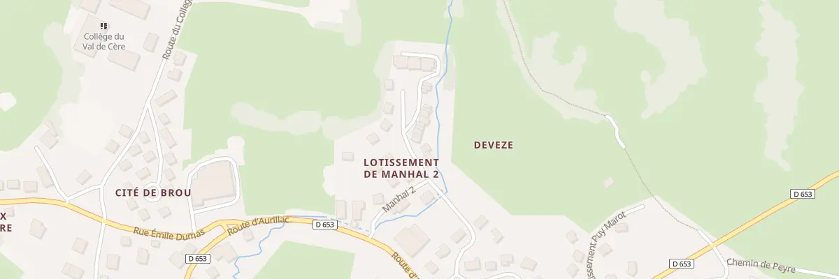 Plan du 10 Lot de Manhal 2 à Laroquebrou
