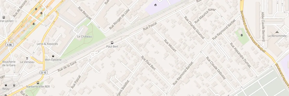 Plan du 13B Rue Paul Bert à Nanterre