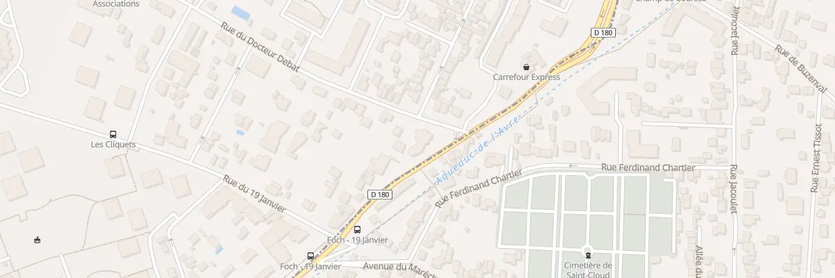 Plan du 1 Rue du Docteur Debat à Garches