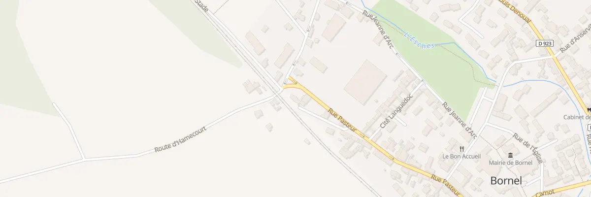Plan du 2 Rue Pasteur à Bornel