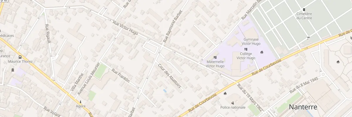 Plan du 34 Rue Victor Hugo à Nanterre