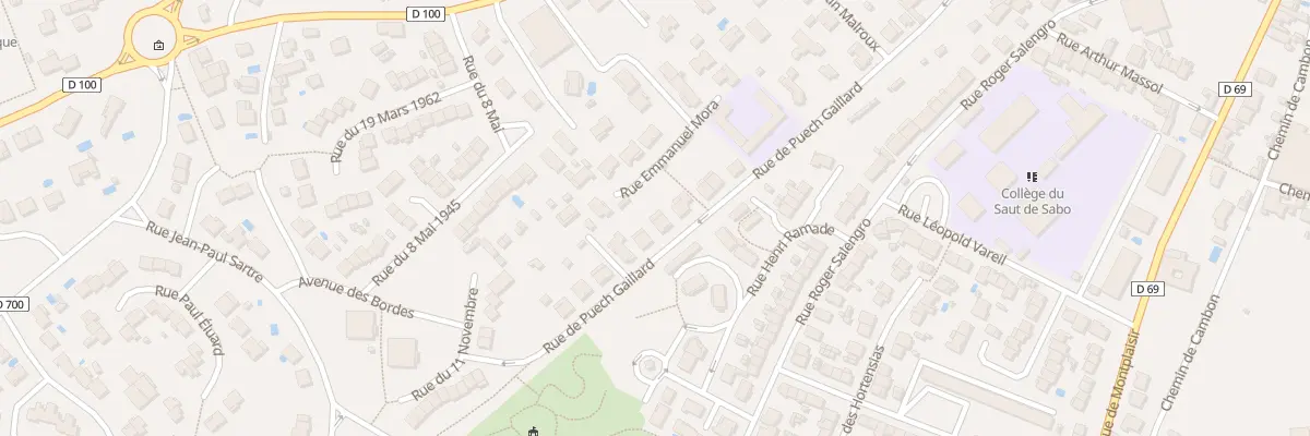 Plan du 44 Rue du Puech Gaillard à Orban