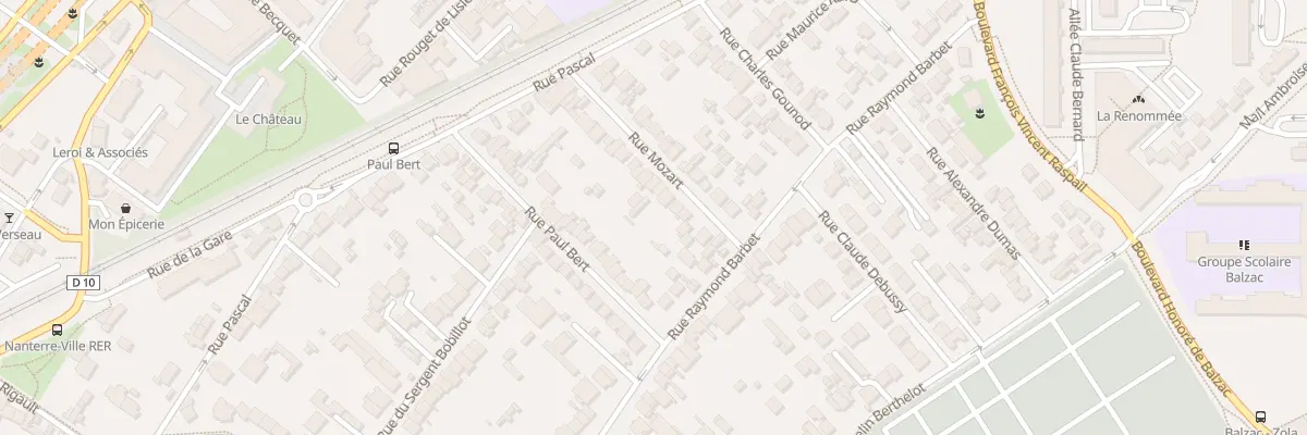 Plan du 13 Rue Mozart à Nanterre