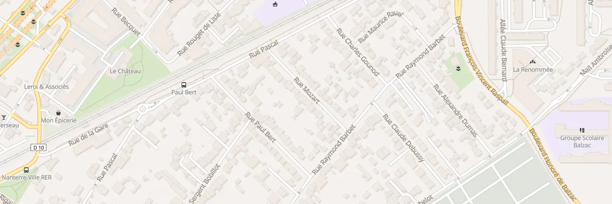 Plan du 17 Rue Mozart à Nanterre