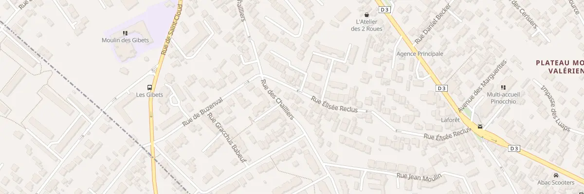 Plan du 12 Rue Elisée Reclus à Nanterre