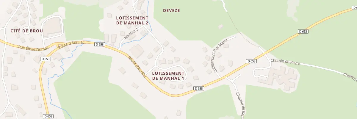 Plan du 6051 Lot de Manhal 1 à Laroquebrou
