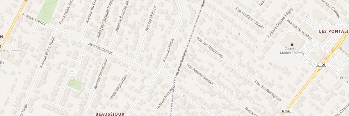 Plan du 24 Av Hoche à Beauchamp