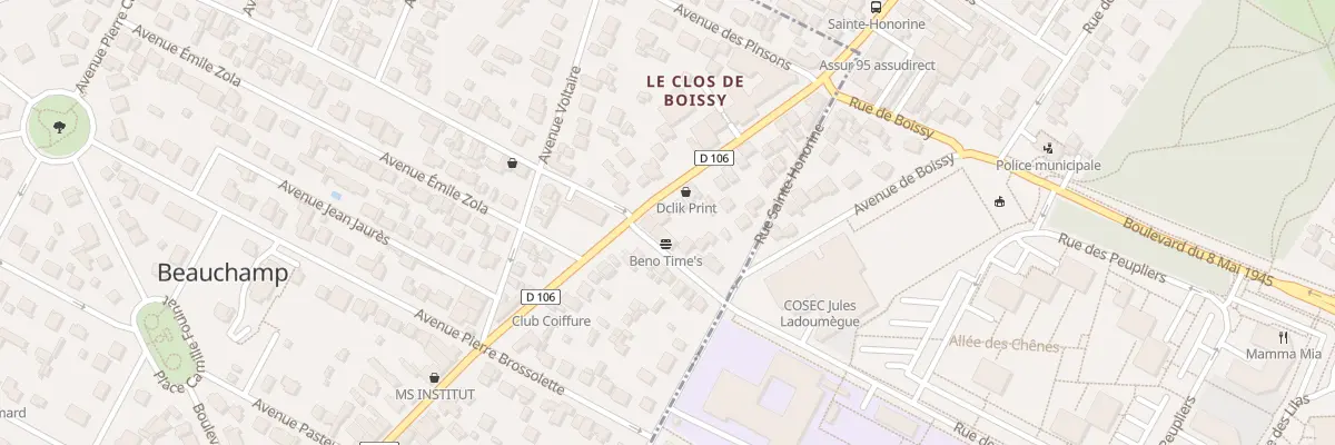Plan du 68 Av Gal Leclerc à Beauchamp