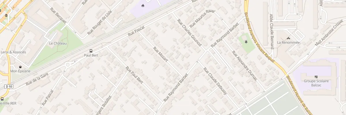 Plan du 14 Rue Mozart à Nanterre