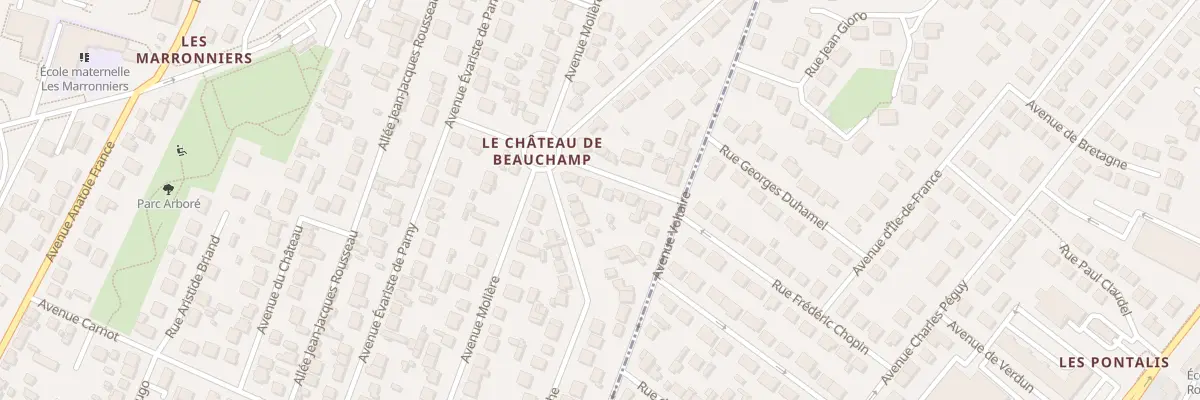 Plan du 12 Av Alfred de Musset à Beauchamp