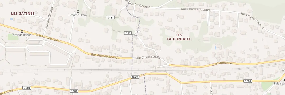 Plan du 1 Sen des Taupiniaux à Palaiseau