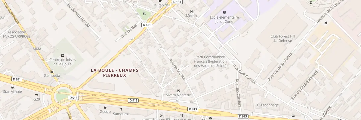 Plan du 37 Rue de la Côte à Nanterre