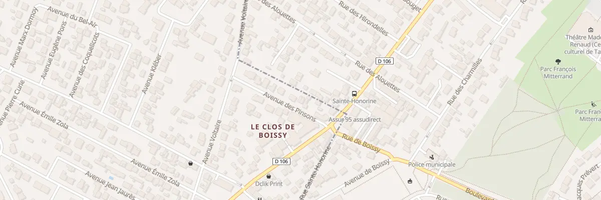 Plan du 8 Av des Pinsons à Beauchamp