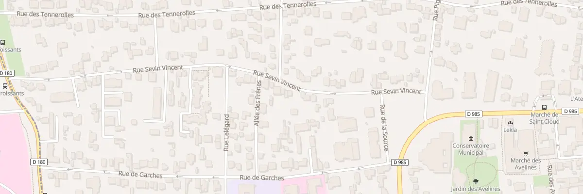 Plan du 25 Rue Sevin Vincent à Saint-Cloud