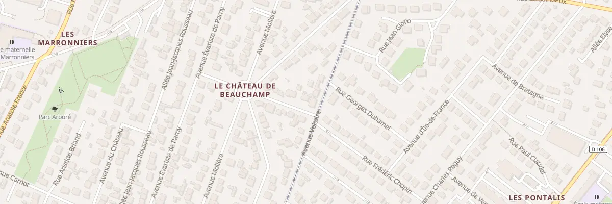 Plan du 21 Av Alfred de Musset à Beauchamp
