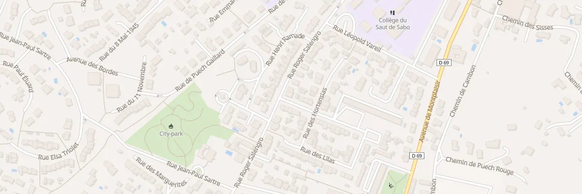 Plan du 33 Rue Roger Salengro à Saint-Juéry