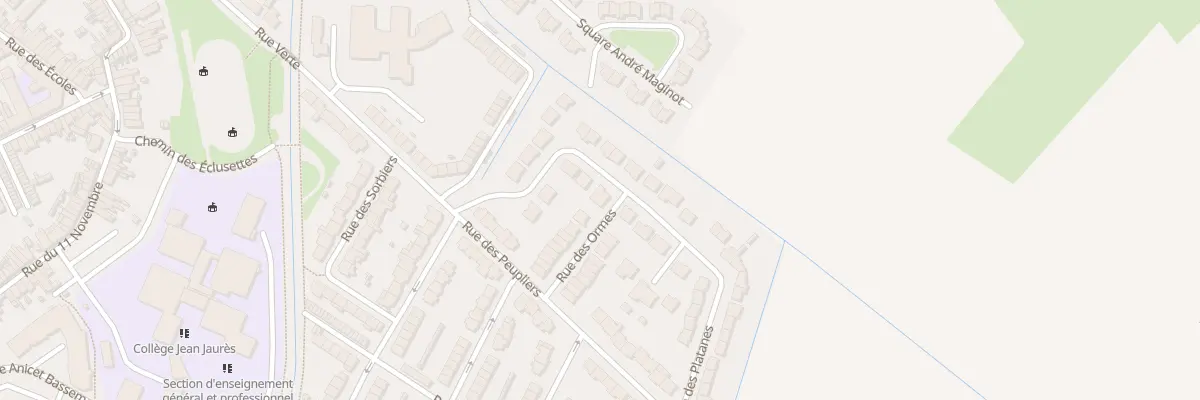 Plan du 25 Rue des Platanes à Bourbourg