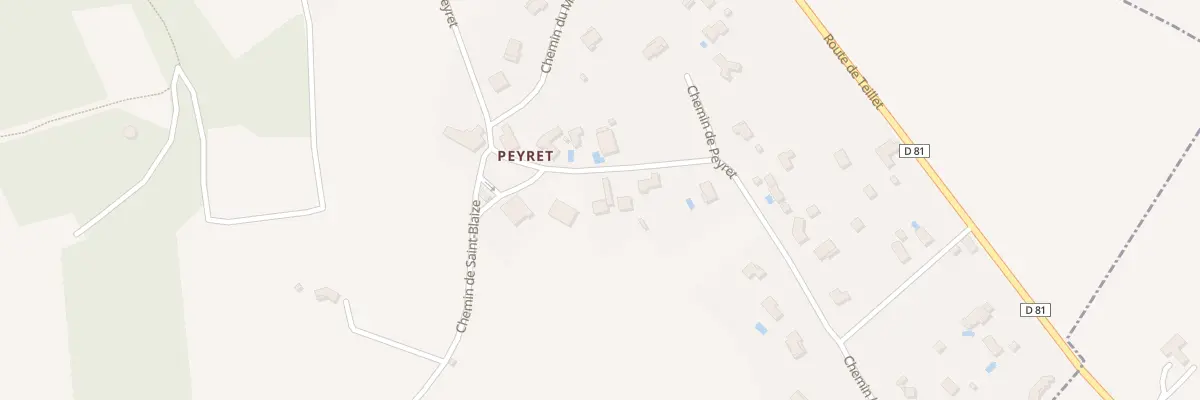 Plan du 22 Che de Peyret à Albi