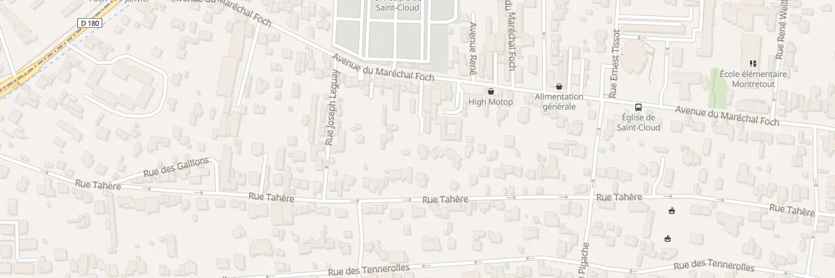 Plan du 92 Rue Tahere à Saint-Cloud