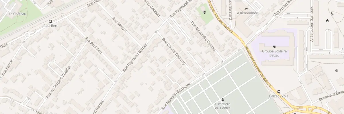 Plan du 23 Rue Claude Debussy à Nanterre
