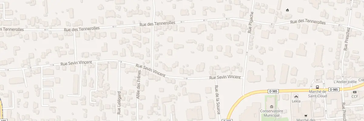 Plan du 30 Rue Sevin Vincent à Saint-Cloud