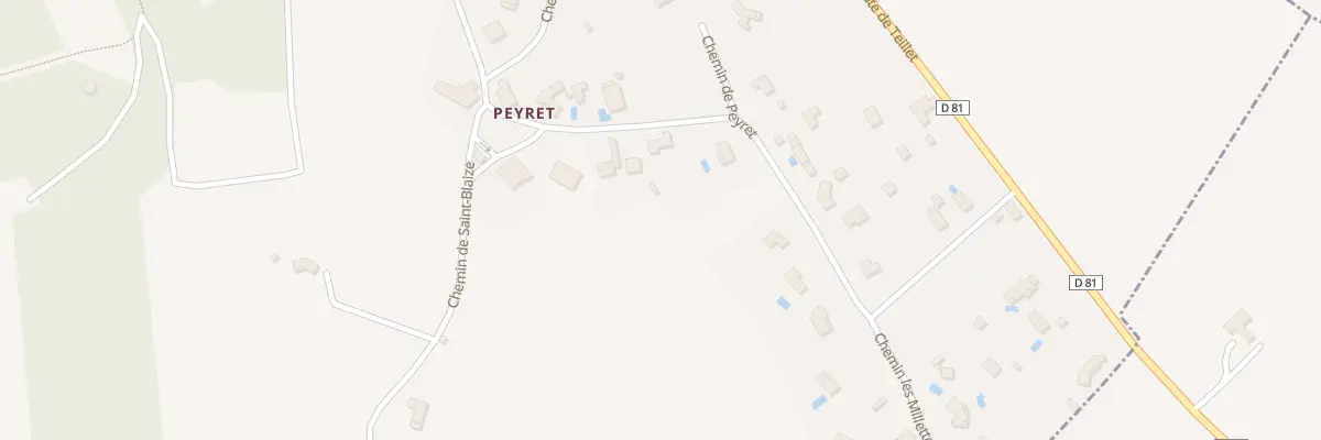 Plan du 24 Che de Peyret à Albi