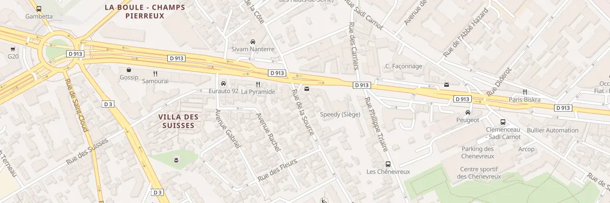 Plan du 3 Rue de la Source à Nanterre